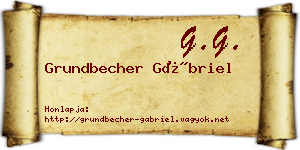 Grundbecher Gábriel névjegykártya
